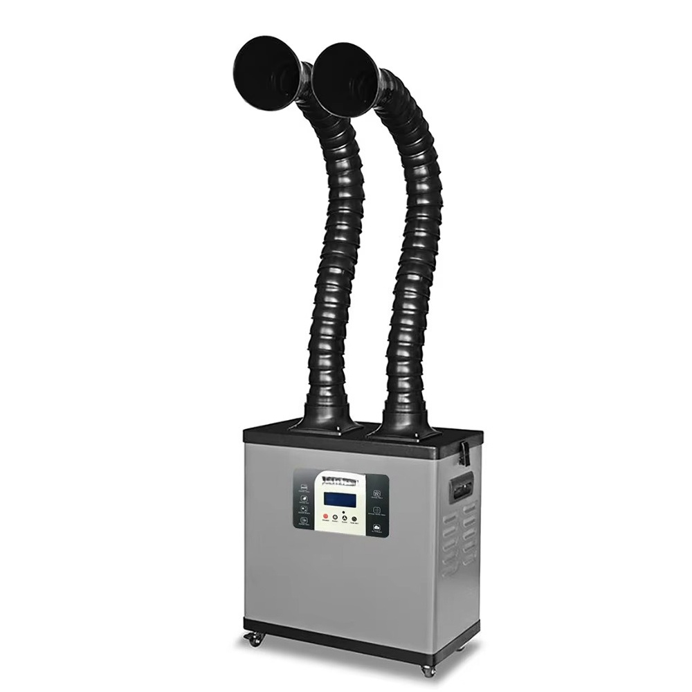 Fume Extractor Soldering Dual Arm - C200Y Tragbarer Hochleistungs-Doppelarmen-Löt- und Schweißrauchabsauger Be