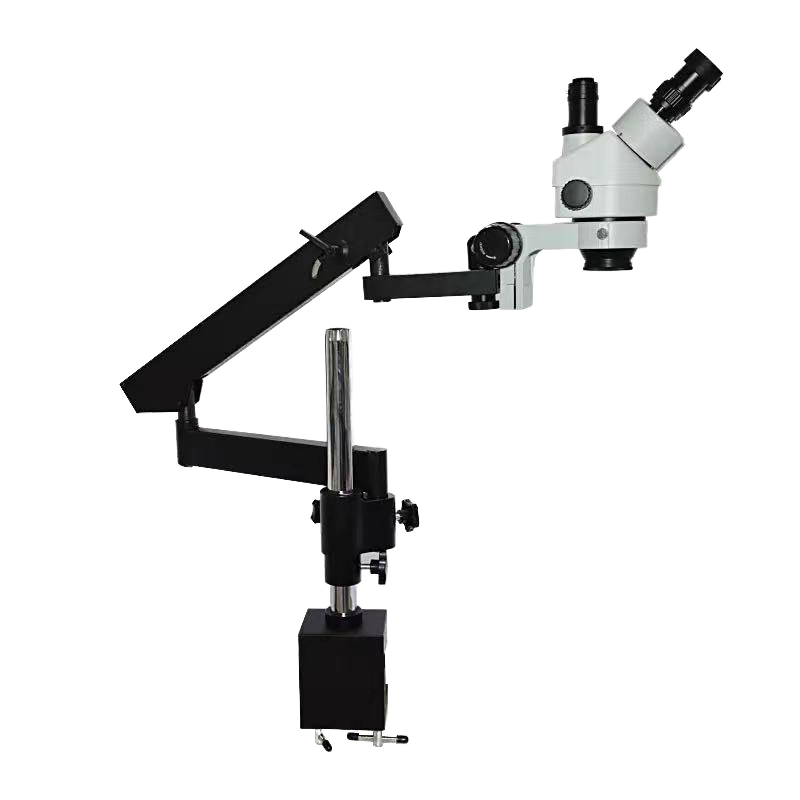 Articulating Arm Boom Stand Microscope - Flexibler beweglicher Gelenkarm, großer Bewegungs-Galgenständer, trinokulares