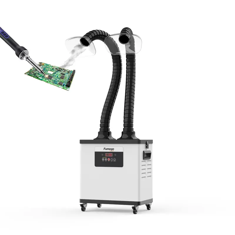 Fume Extractor Soldering Dual Arm - DX1002 Doppelarmiger 200W Rauchabsauger & Lötdampfabsorber